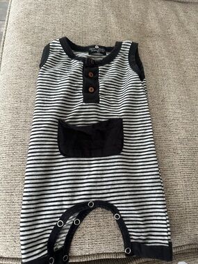 Black & White Striped Baby One-Piece Bodysuit
